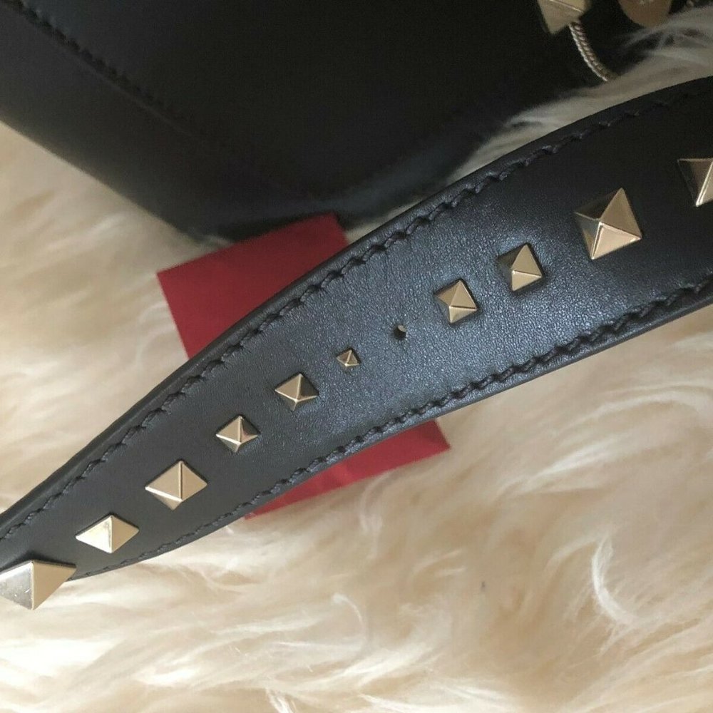 $2745 Valentino Demilune Flap Satchel Leather Smal - Picture 7 of 12